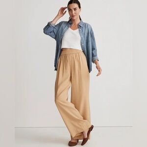 Madewell Carley Wide Leg Pant Softdrape Desert Dune M | NL206